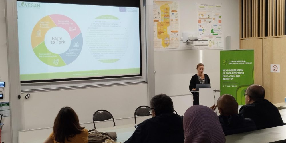 EQVEGAN PRESENTED ITS TRAININGS AND OTHER PROJECT OUTCOMES AT THE ISEKI-FOOD CONFERENCE 2023